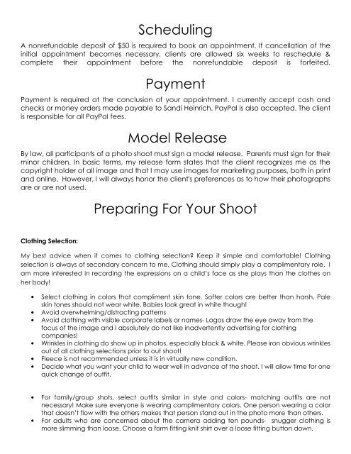 Scheduling Payment Model Release Preparing For Your Shoot